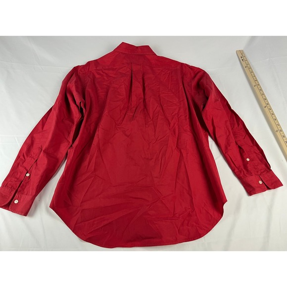 Ralph Lauren Classic Fit Red Long Sleeve Button Down Shirt Men's Size L - Picture 6 of 8